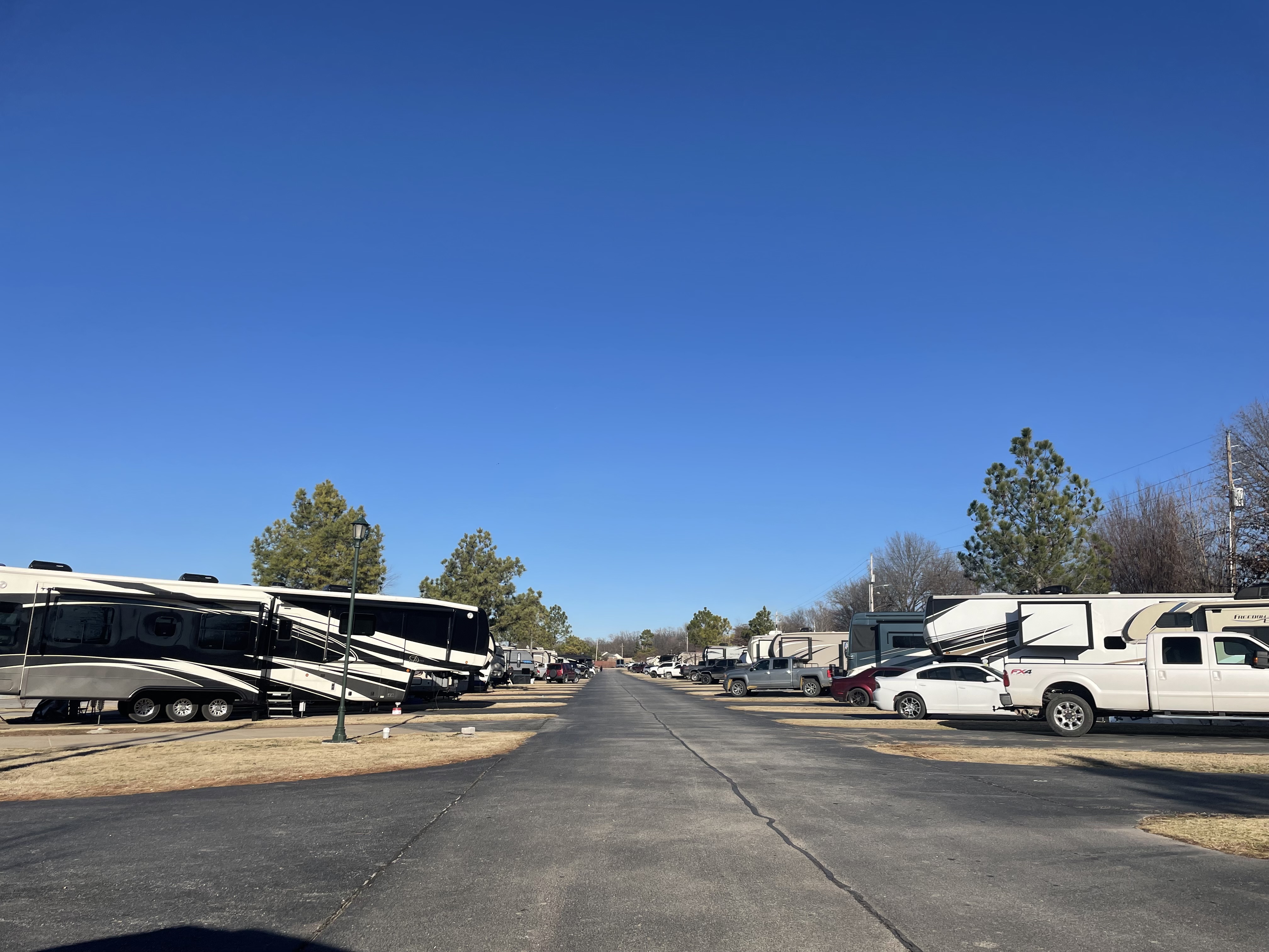Luxury Coach on Concrete Pad